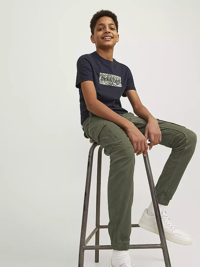 JACK & JONES Jungen Cargohose JJIPAUL JJFLAKE olive