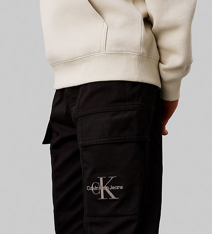 Calvin Klein Bukser - Essential Woven Cargo - Sort