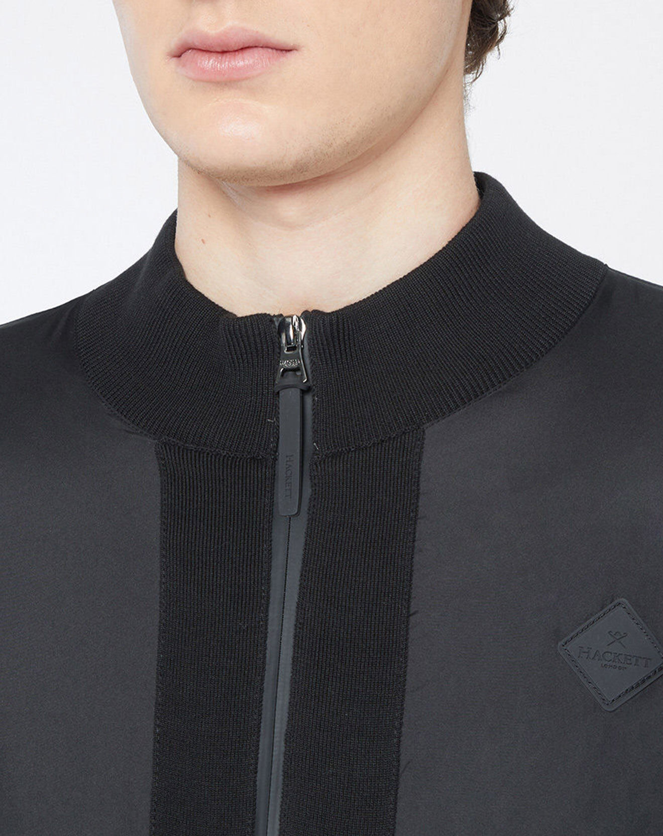 Hackett London Gilet Bimatière zippé noir