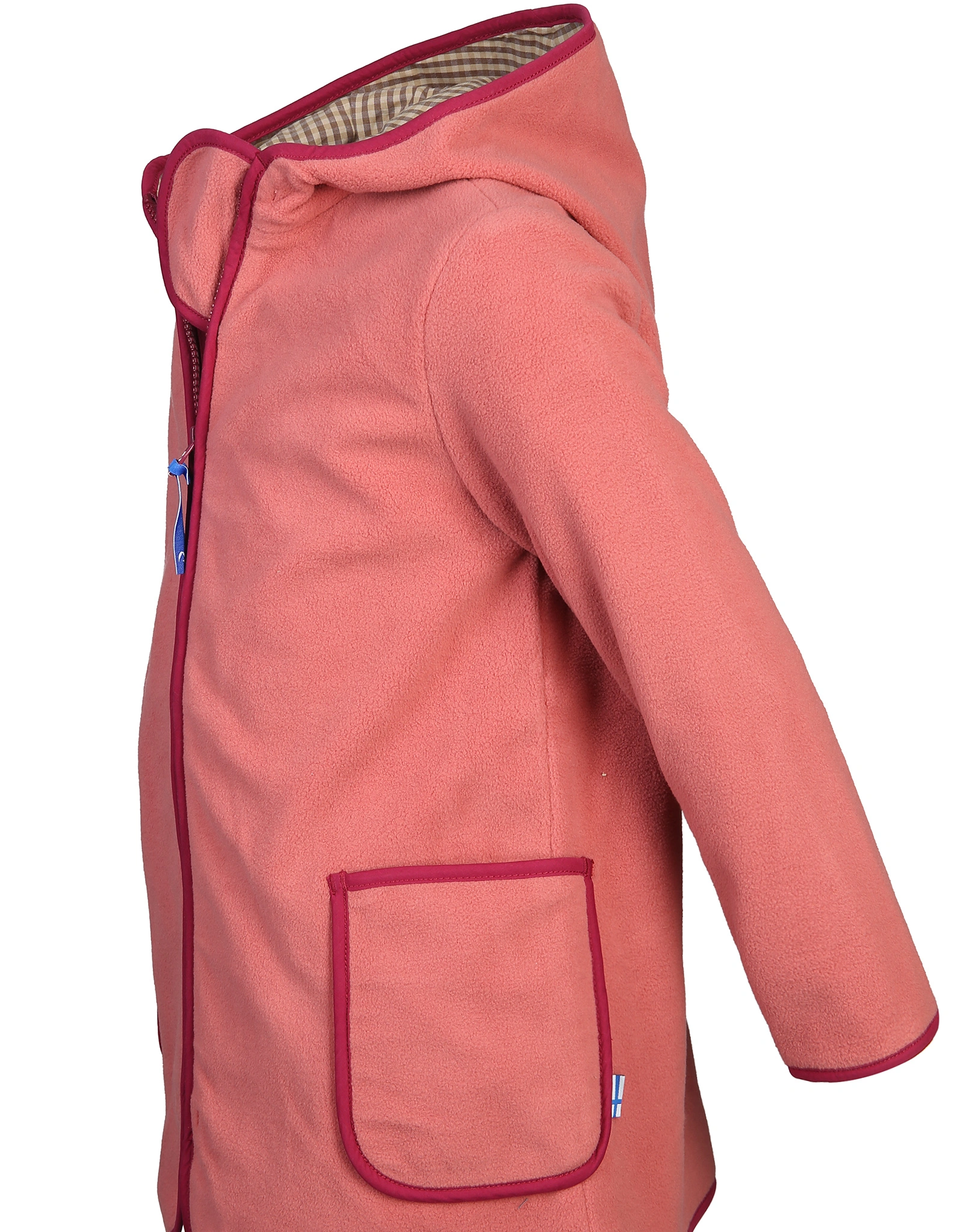 Fleecejacke LAULU lang in rose/beet red