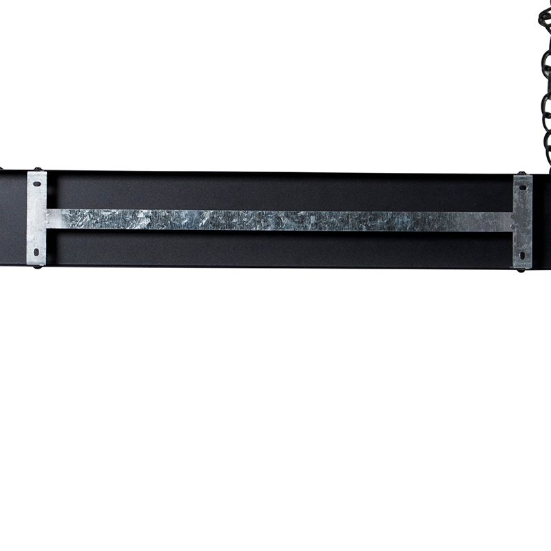 Industriële hanglamp zwart met hout 5-lichts - Shelf
