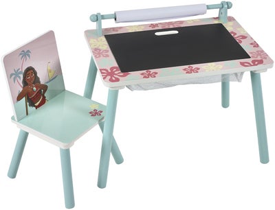 Disney Vaiana Skrivebord med Stol, Blå