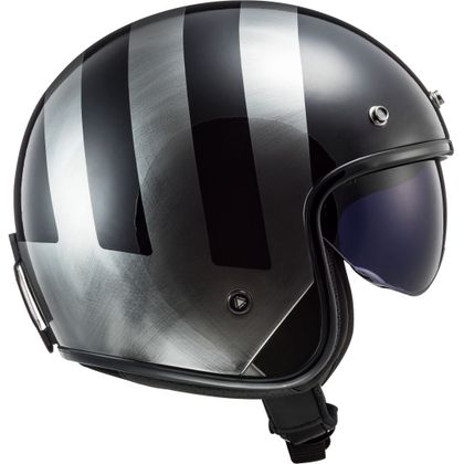 Casque LS2 OF601 BOB II - LINES - Noir / Gris