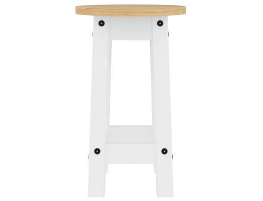 VIDAXL - Ensemble table et chaises Tabourets de bar lot de 2 blanc bois massif de pin