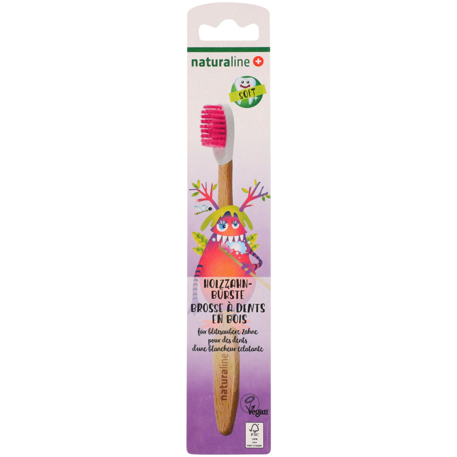 Naturaline Holz-Zahnbürste KIDS