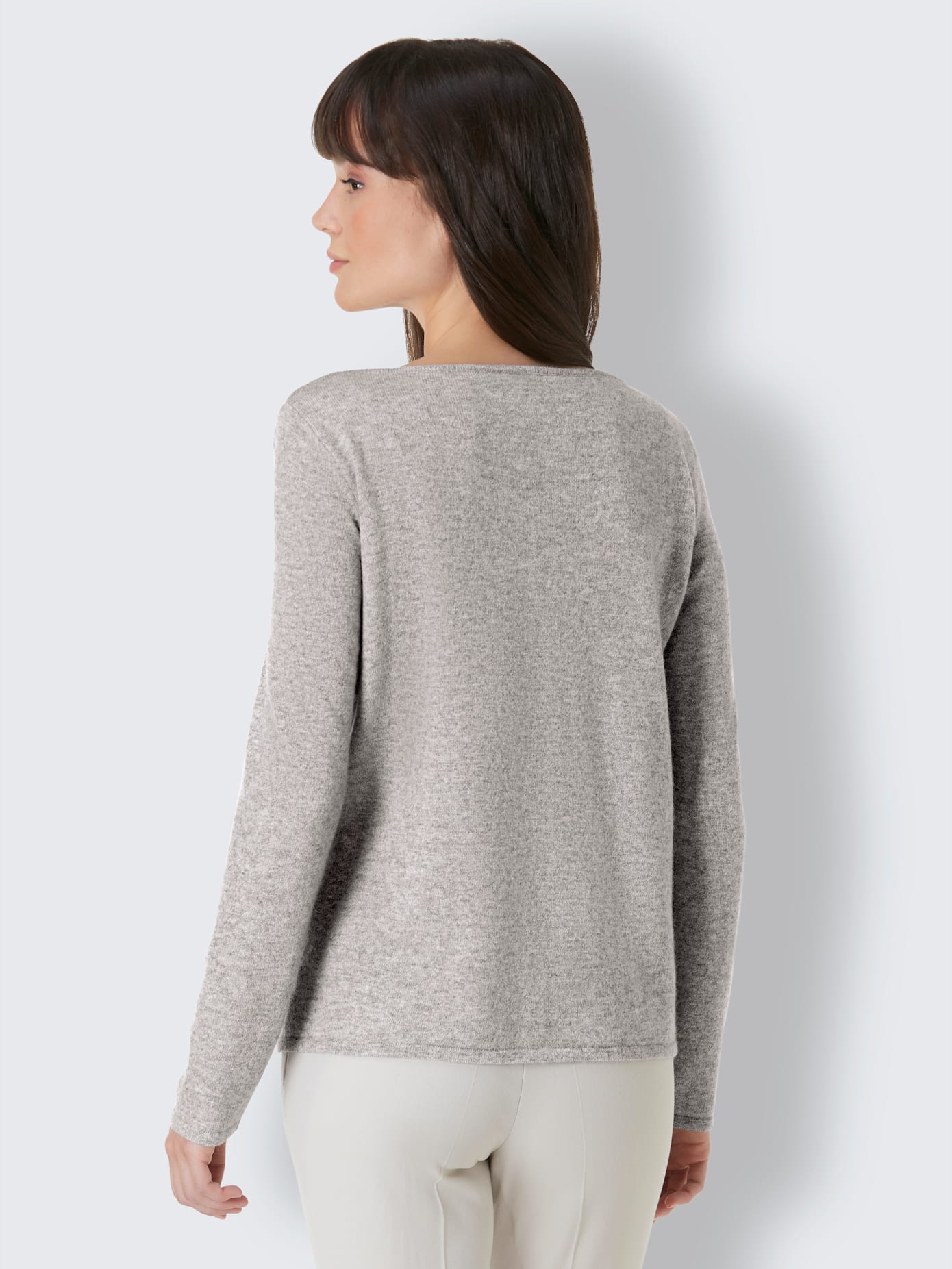 Pull encolure en u 100% cachemire