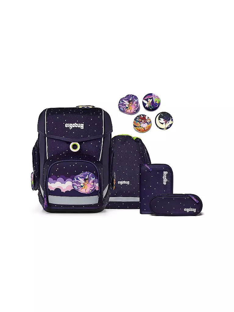 ERGOBAG Schultasche Set 5tlg AmBärzonas CUBO Neo  dunkelblau