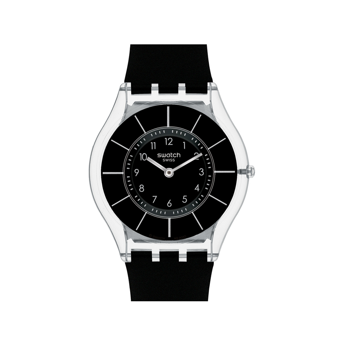 Montre Swatch homme acier caoutchouc noir