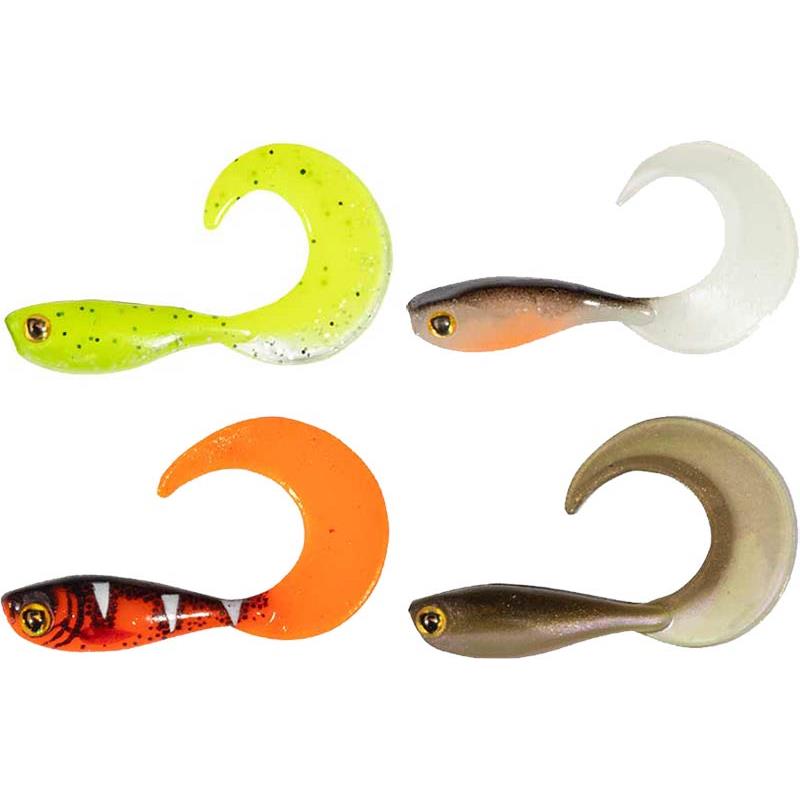 Kit Leurres Souples Fox Rage Micro Grub Tail Uv Mixed Colour