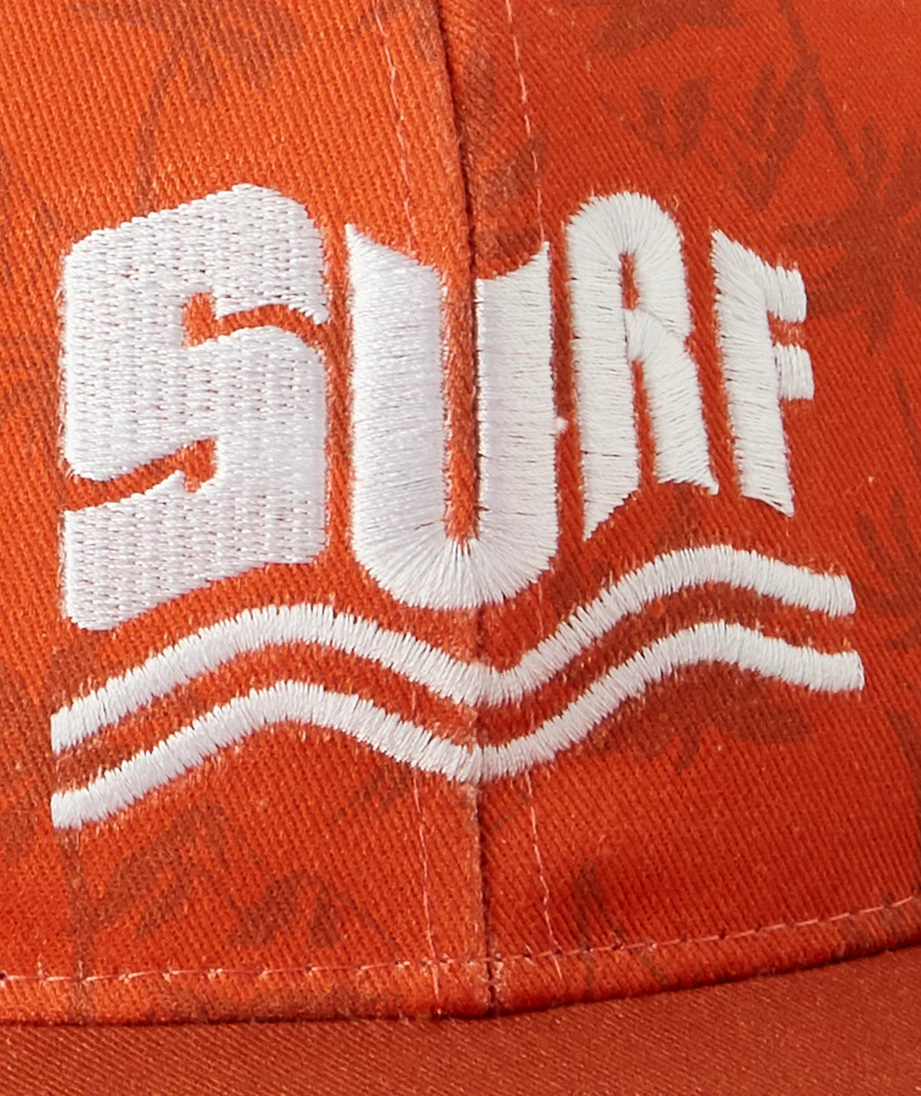 CASQUETTE GARÇON EN COTON ORANGE AVEC MESSAGE