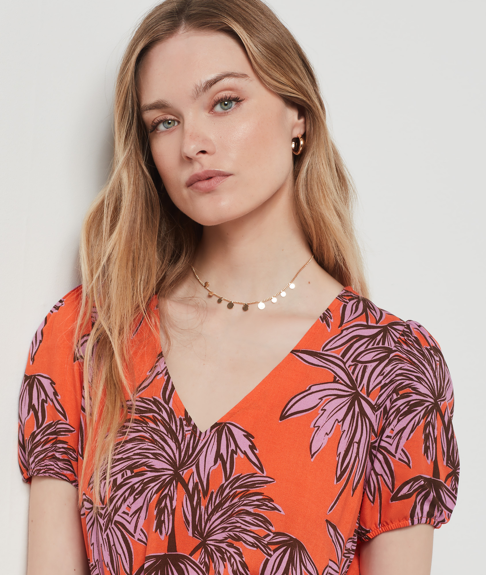 Robe longue imprimée