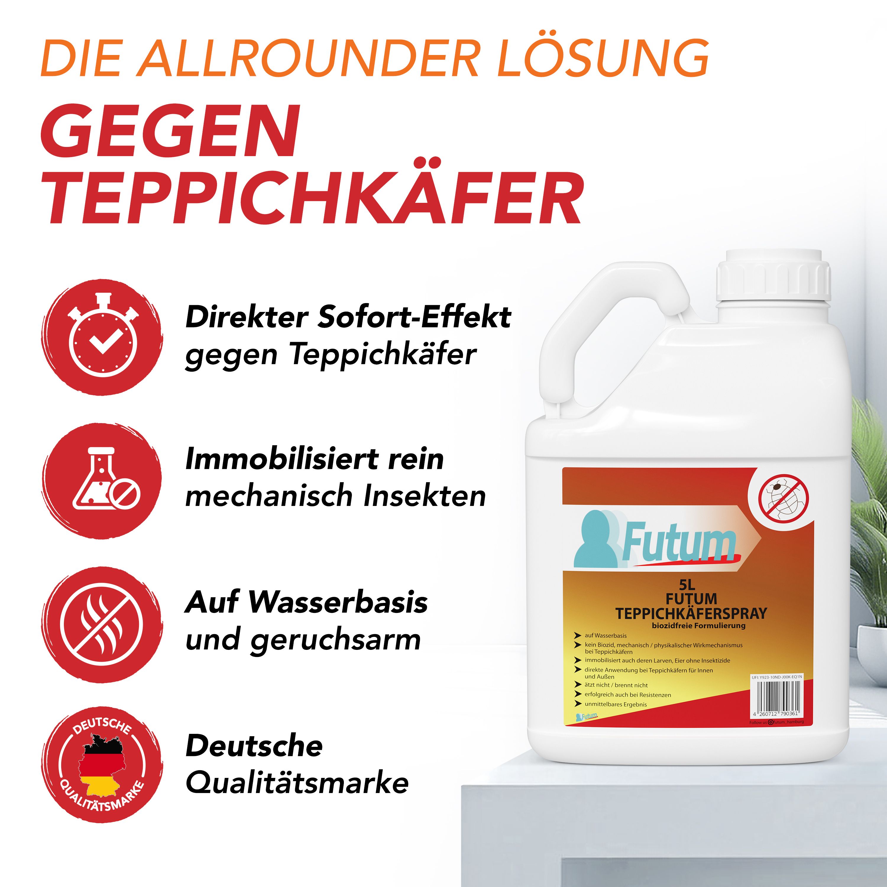 FUTUM 3x5L Teppichkäferspray