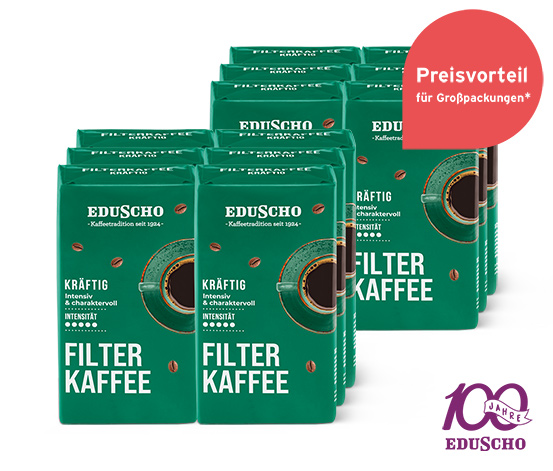 Eduscho Filterkaffee Kräftig - 12x 500 g Gemahlen