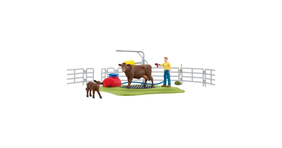 SchleichFarm World - Koe wasstation speelfiguur