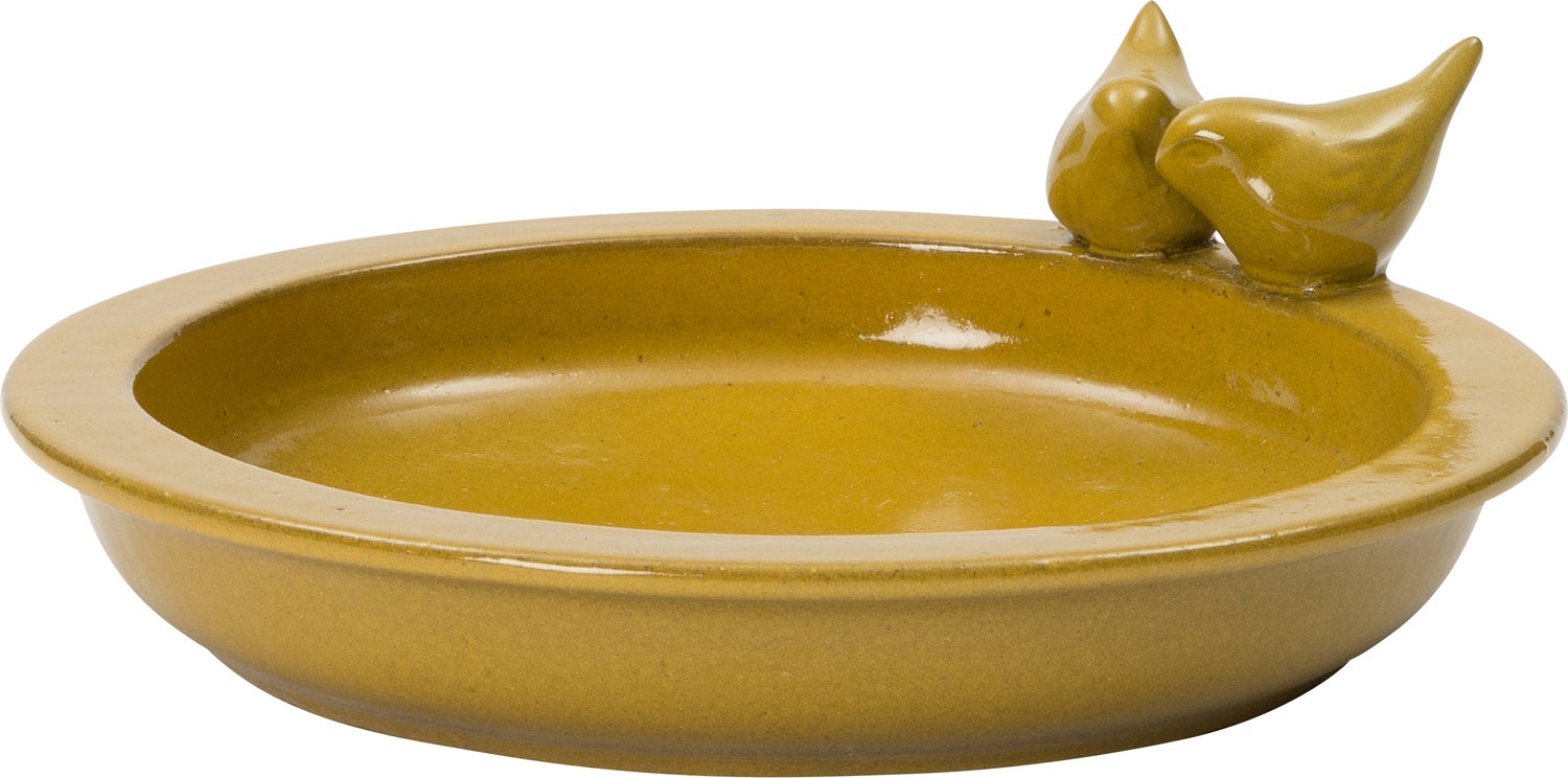 Intratuin vogel voeder- en drinkschaal Emmy geel D 32 cm