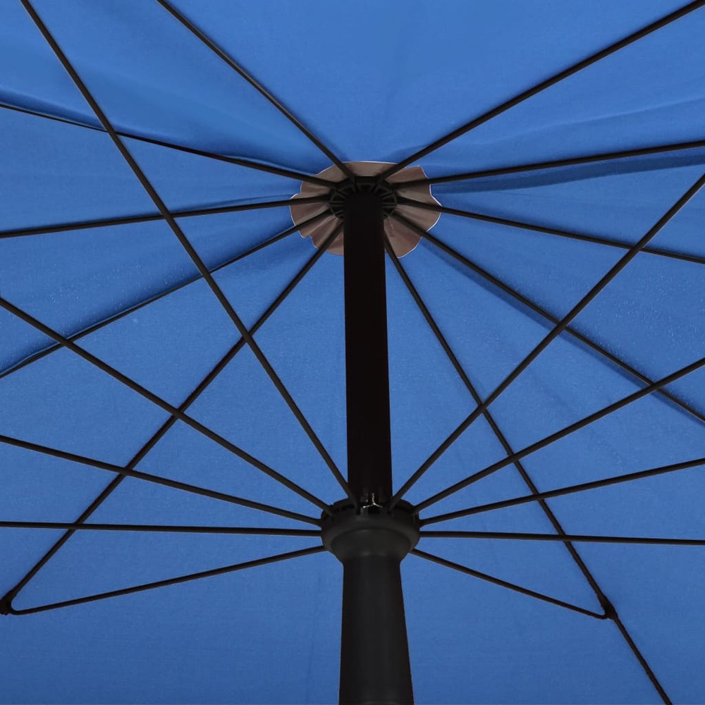 Parasol de jardin avec mât 200 x 130 cm bleu azuré