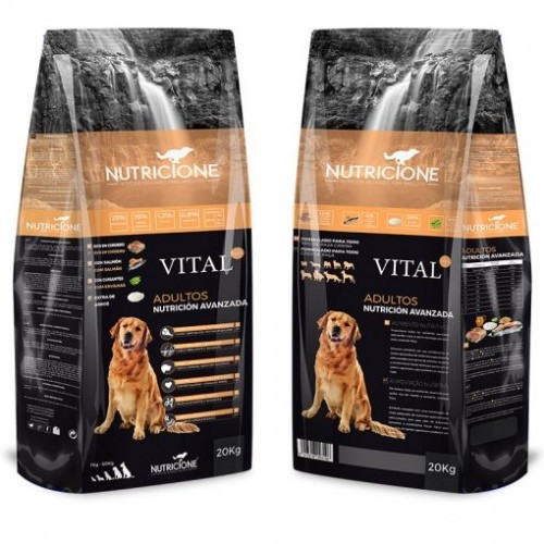 Ração Nutricione para cães, sabor cordeiro e salmão