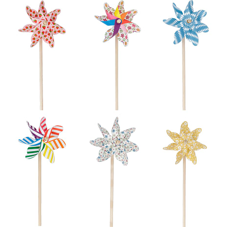Mellem mønstret vindmølle H: 48 cm - flere varianter - assorteret