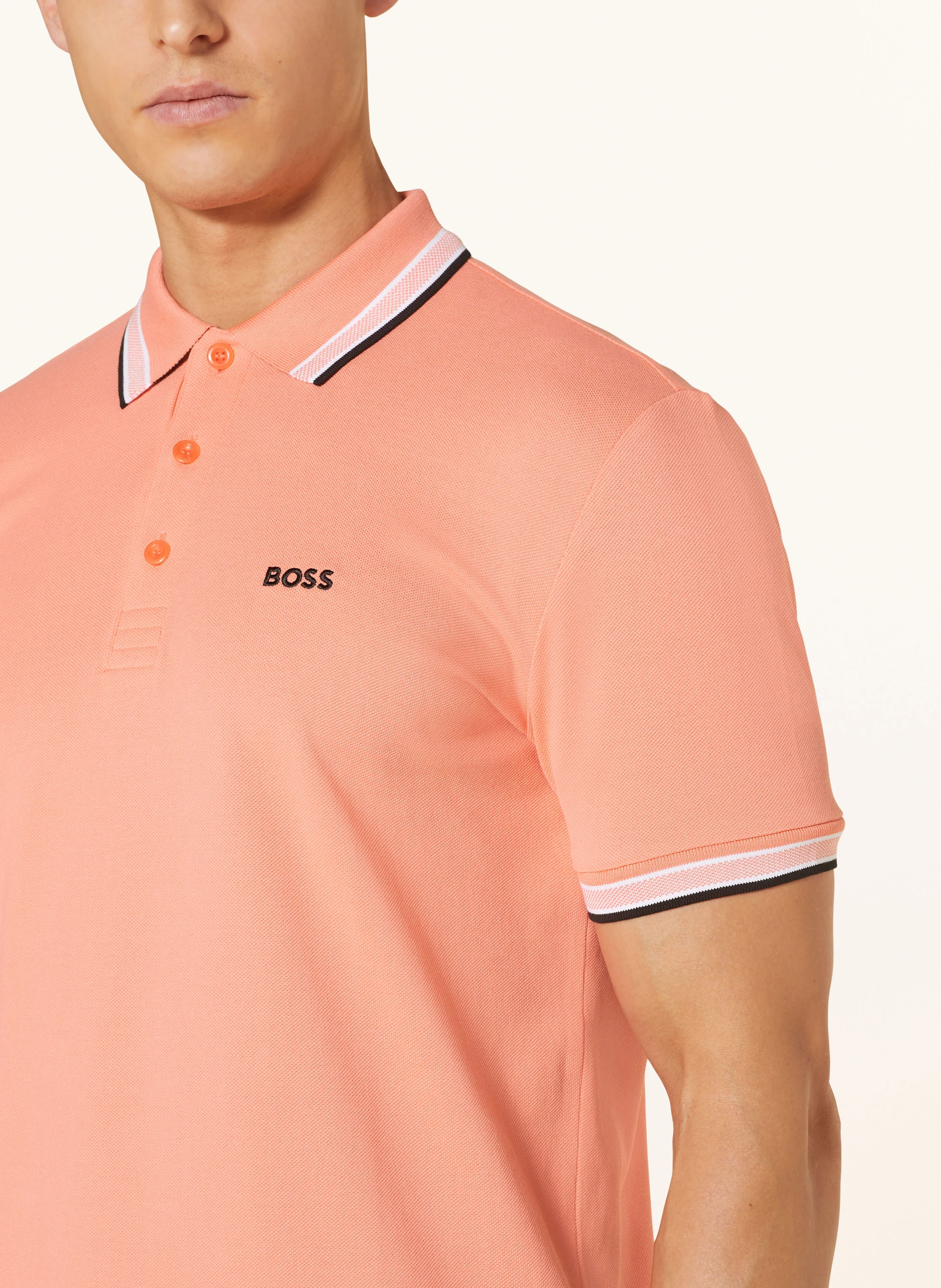 BOSS Piqué-Poloshirt PADDY CURVED Regular Fit