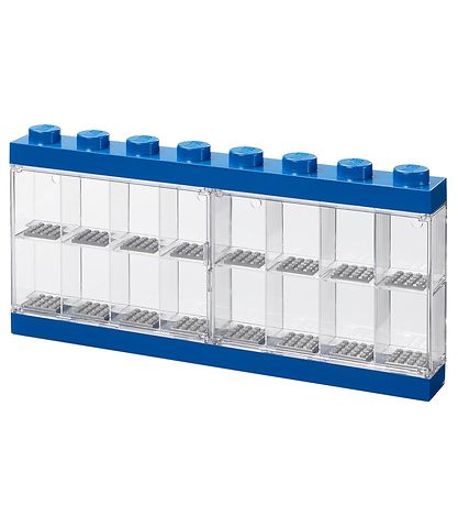 LEGO? Storage Minifigur Display - 16 rum - 38 cm - Blå