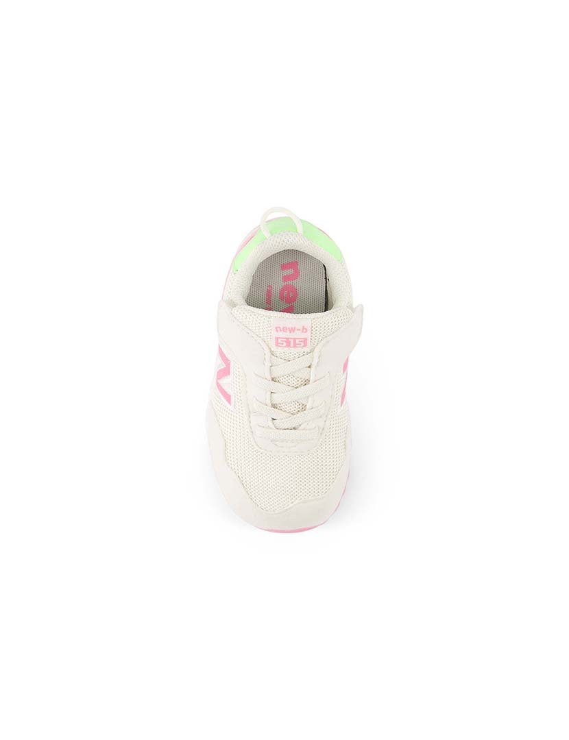 515 New-B Hook & Loop White Sneakers