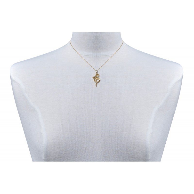 Pendentif Plaqué Or Serpent