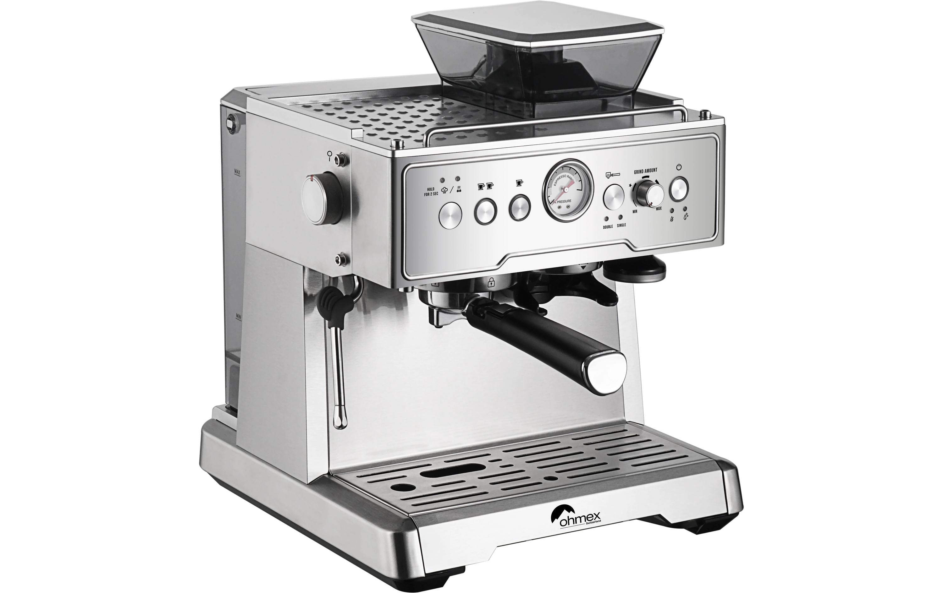 Siebträgermaschine OHM-XPS-7303 Edelstahl<br>Espressomaschine