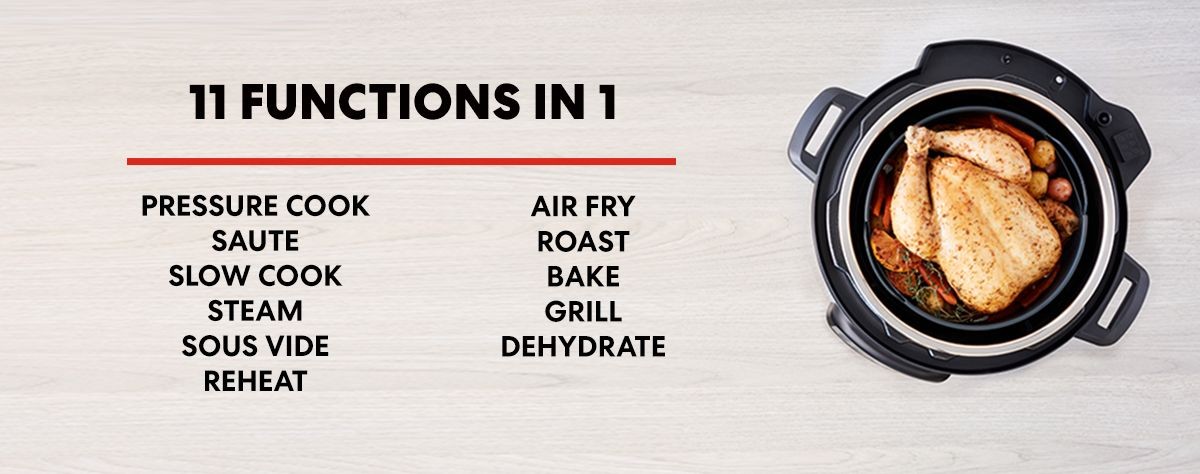 Instant - Pot Duo Crisp 6, Multi Trykkoger & Airfryer 11-i-1