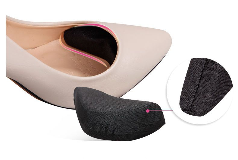 (1 Paar) Ultraweiche Schaumstoff Zehen Einlage Anti-Rutsch / Massage Einlagen für High Heels - Schwarz