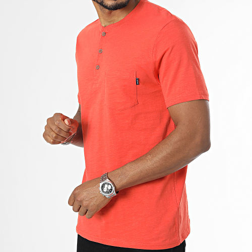Tee Shirt Poche Brian Orange Chiné