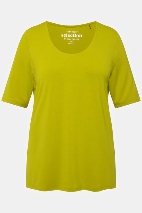 T-Shirt, vorne doppellagig, V-Ausschnitt, Halbarm