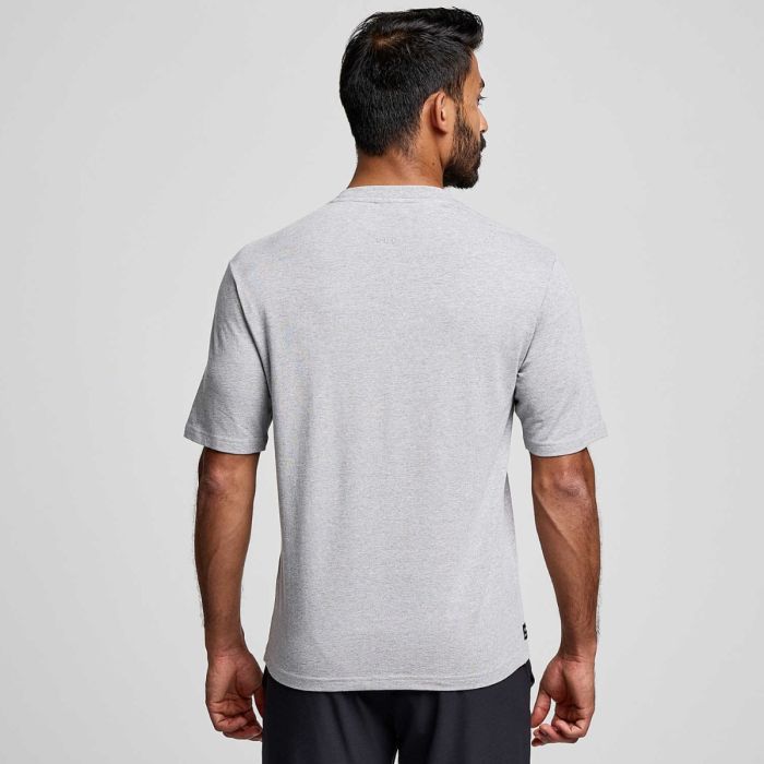 Saucony Unisex T-shirts Recovery Short Sleeve Grå