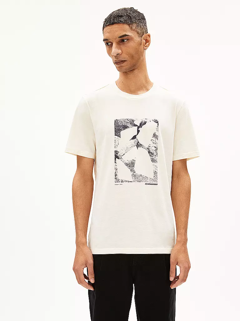 ARMEDANGELS T-Shirt JAAMES ROCKS  creme