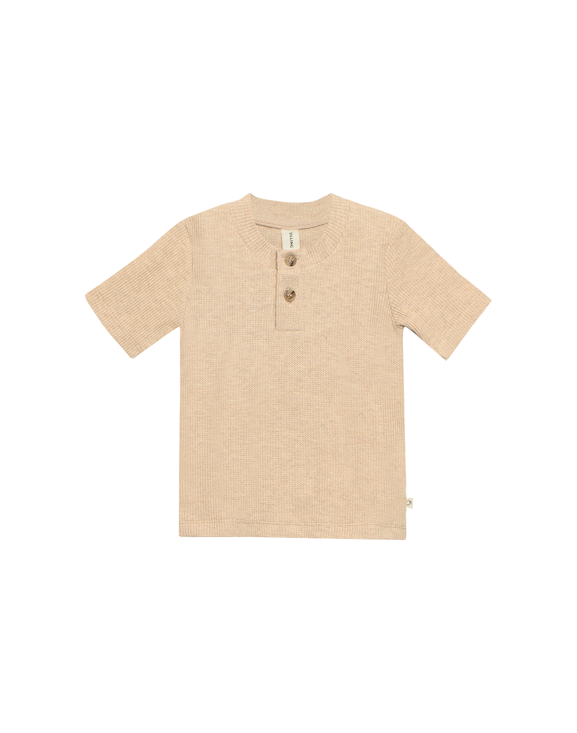 T-shirt met wafelpatroon van katoen voor baby's
