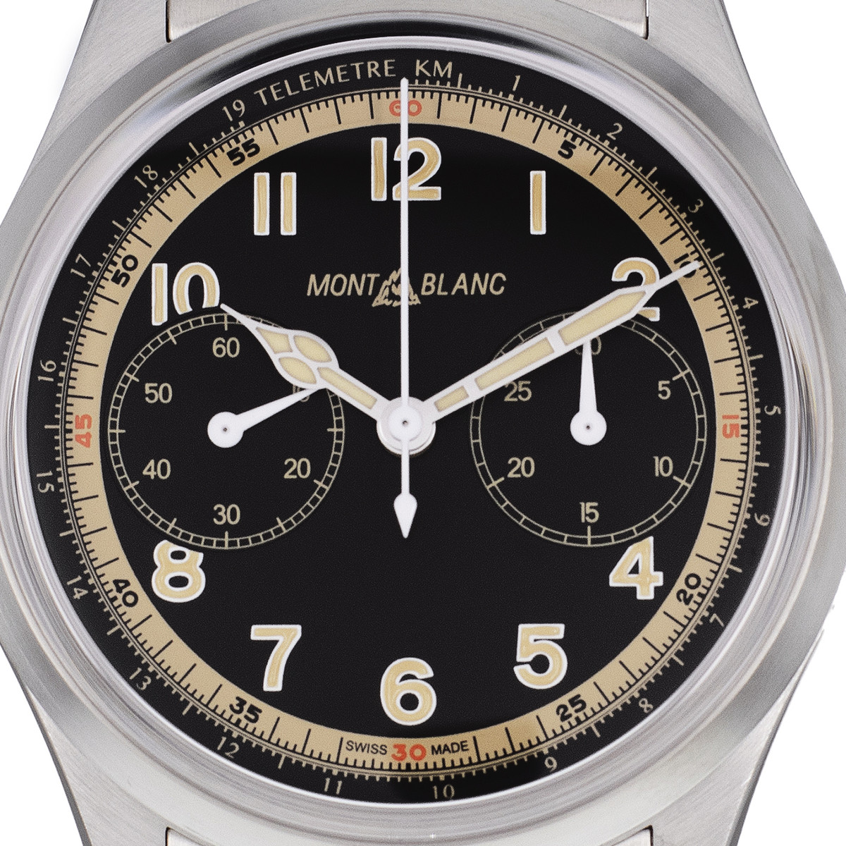 Montre d'occasion MONT BLANC 1858 acier homme