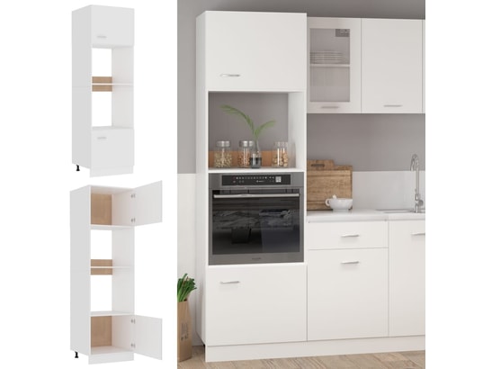 VIDAXL - Meuble pour électroménager Armoire de cuisine blanc 60x57x207 cm aggloméré