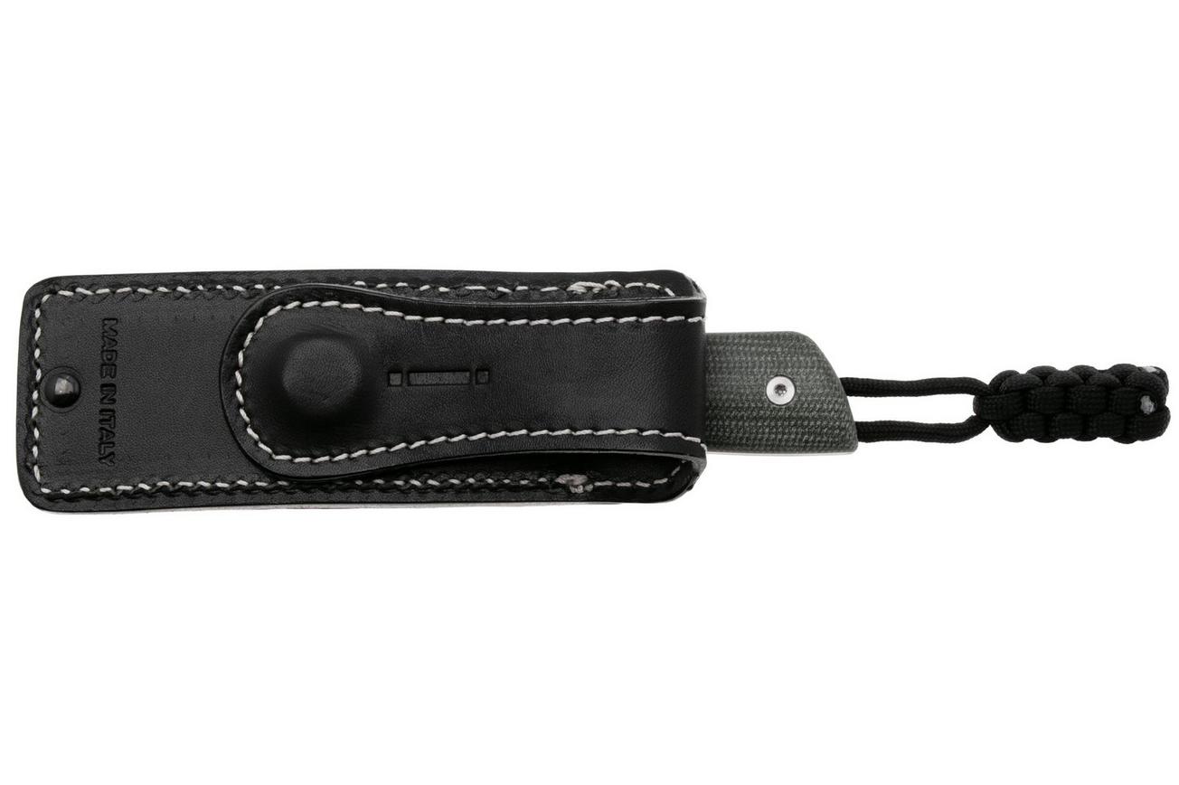 StraightLine Digger DG-GC Stonewashed 14C28N, Green Canvas Micarta, vaststaand mes