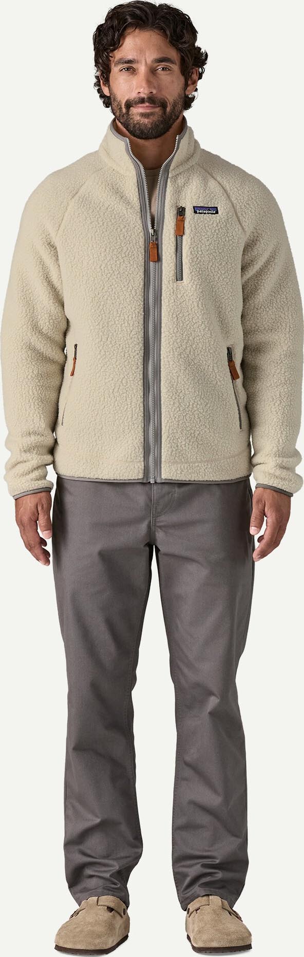 Retro Pile Jacket Herre Pelican