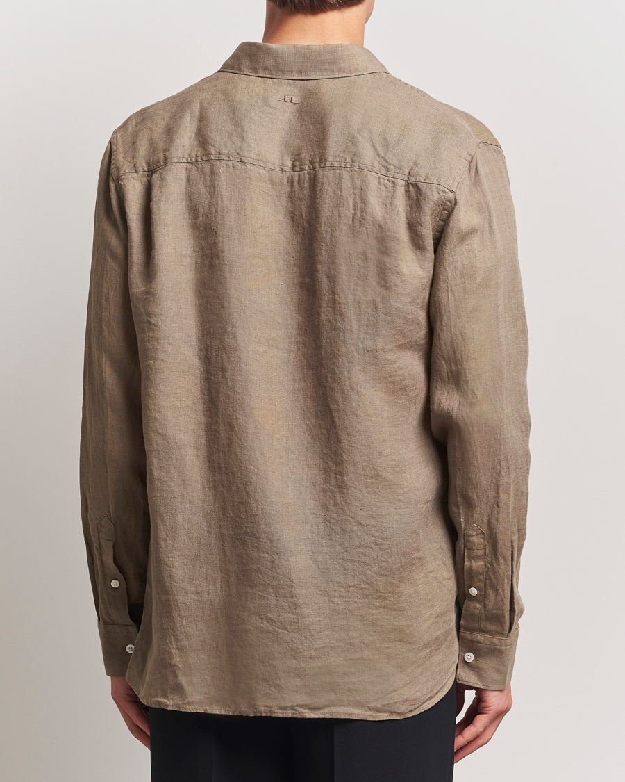 J.Lindeberg Linen Melange Shirt Nutmeg