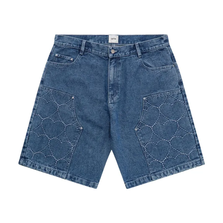 Arte Antwerp Short Serena Embroidery | Denim bleached