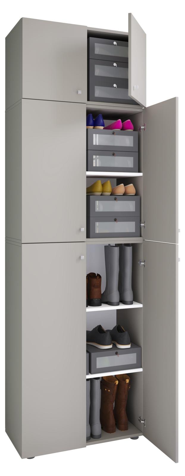 Mehrzweckschrank LONA XXL - grau - Holz - 223 cm