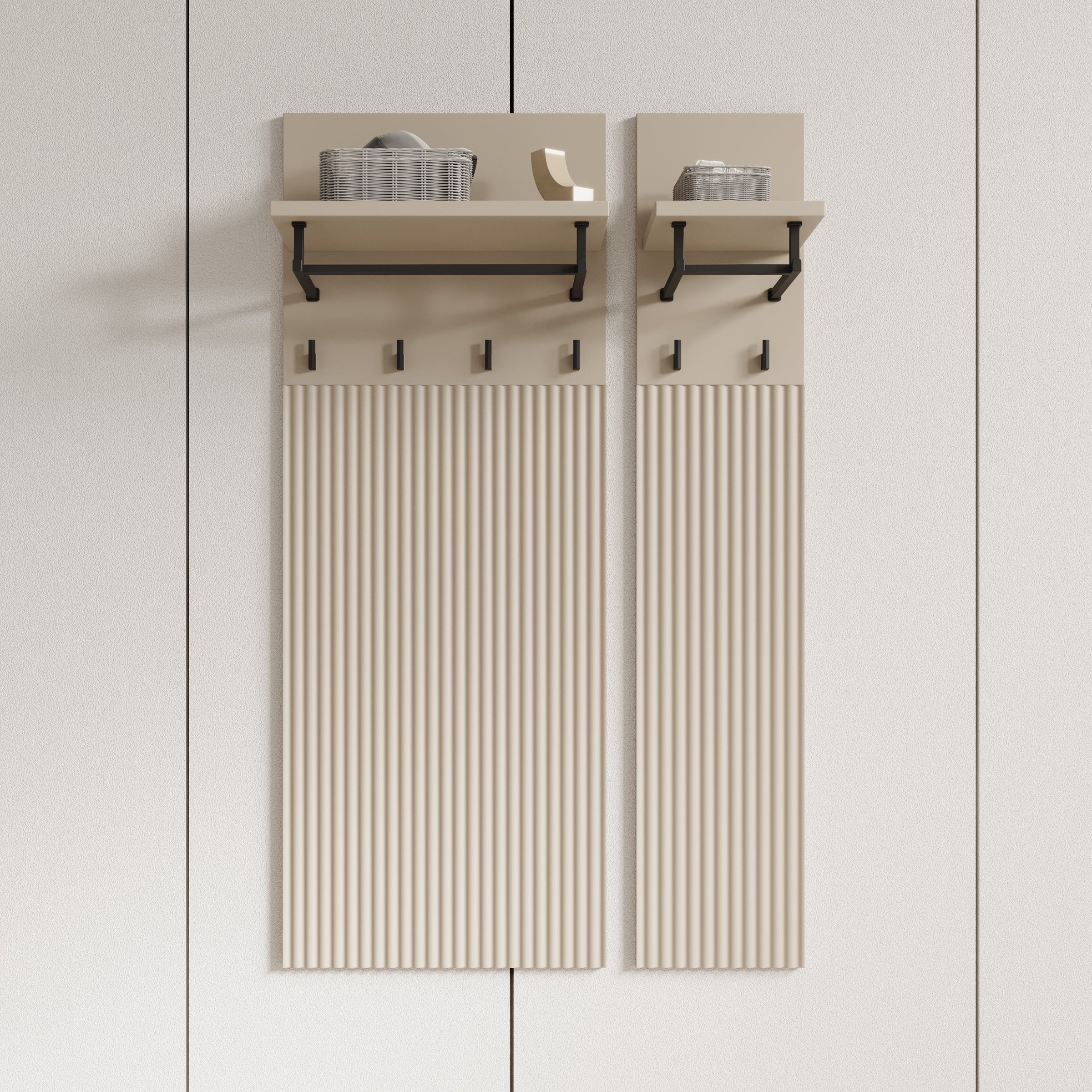 Timoteo - Kapstok - Beige - 50x27x132 cm