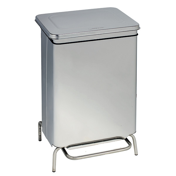 Conteneur inox brillant statique à pédale 70 litres