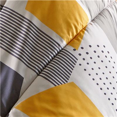 Couette DÉCO DOUBLE FACE motif géométrique - légère ou chaude