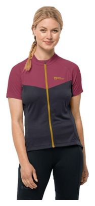 Maillot Manches Courtes Jack Wolfskin Morobbia Fz T Violet Femme