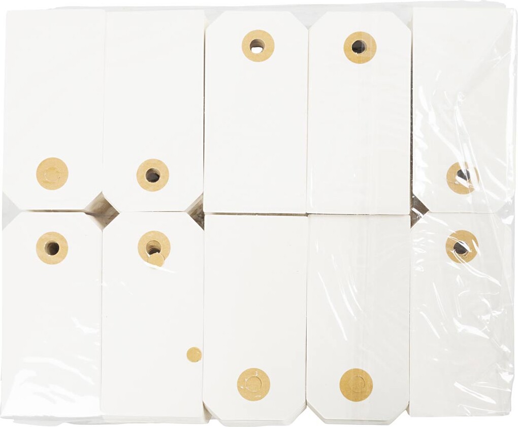 Manillamærker - Str. 4X8 CM - 250 G - Creme - 1000 Stk