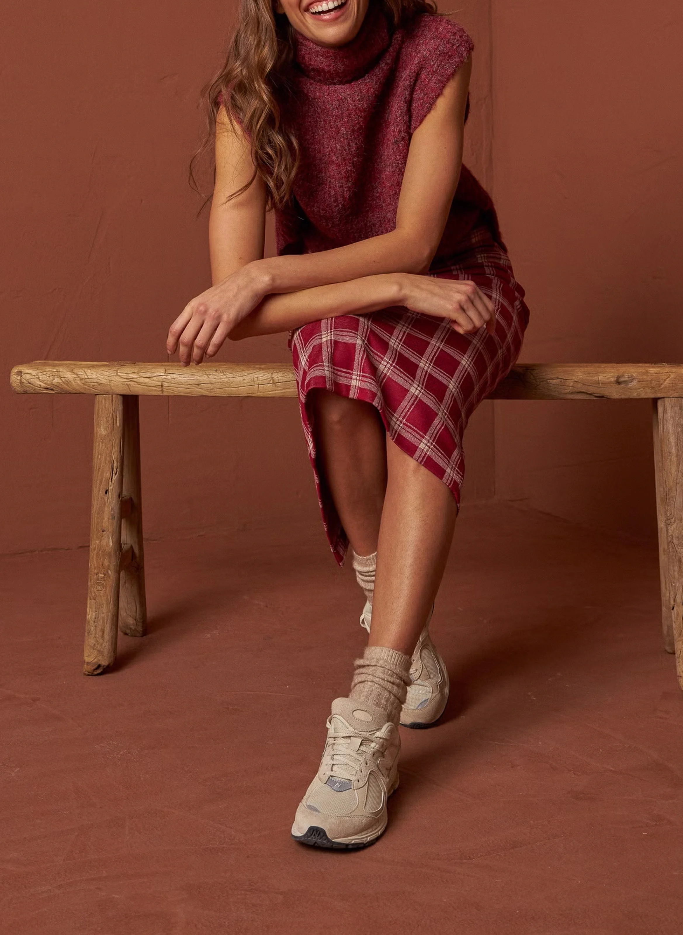 Pull col montant| Rouge