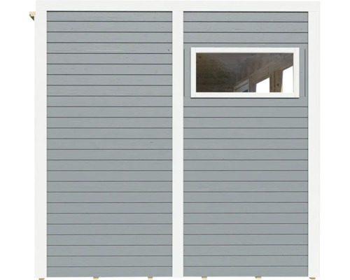 Cubo 3 tuinhuis met vloer, 337 x 240 cm, lichtgrijs