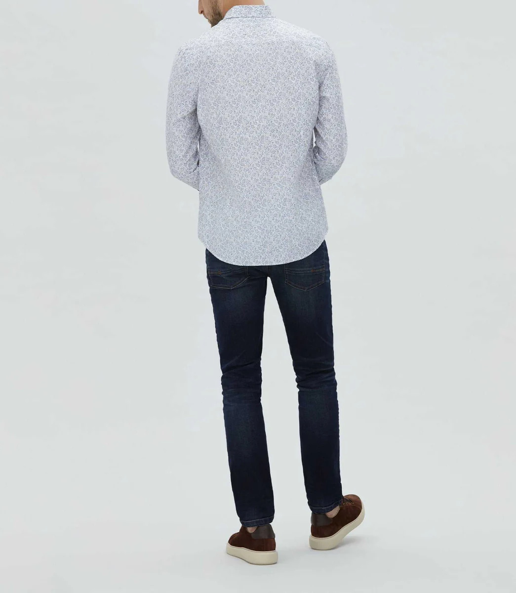 Chemise casual à imprimé bleu ciel 