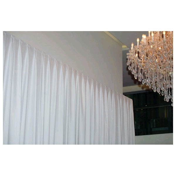 Wentex Pipe & Drape doek 280x120cm medium gloss satin wit